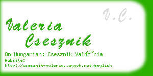 valeria csesznik business card